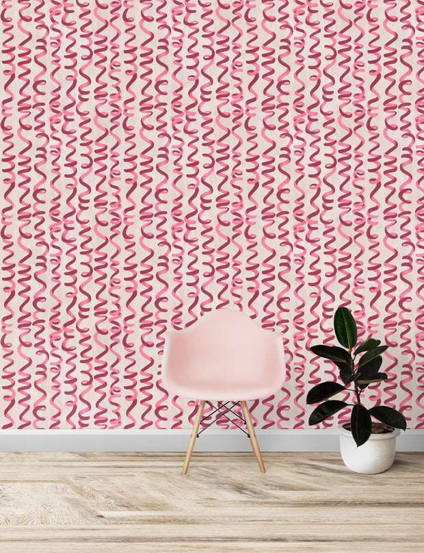 Fuchsia Wallpaper – Samba | 5 Yard Clay-Coated Roll, 27" Wide