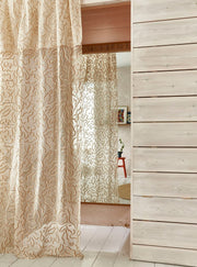 Ochre Fabric - Sarah Mini Sheer | Sheer Cotton Madras | Supply Showroom