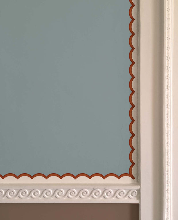 Brown - Scalloped Wallpaper Border - Non Woven, 5cm Trim Width | Supply Showroom