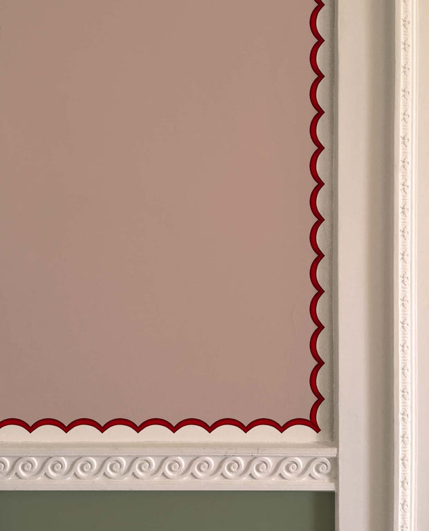 Red - WP Scalloped Wallpaper Border, Non Woven, 10m Roll