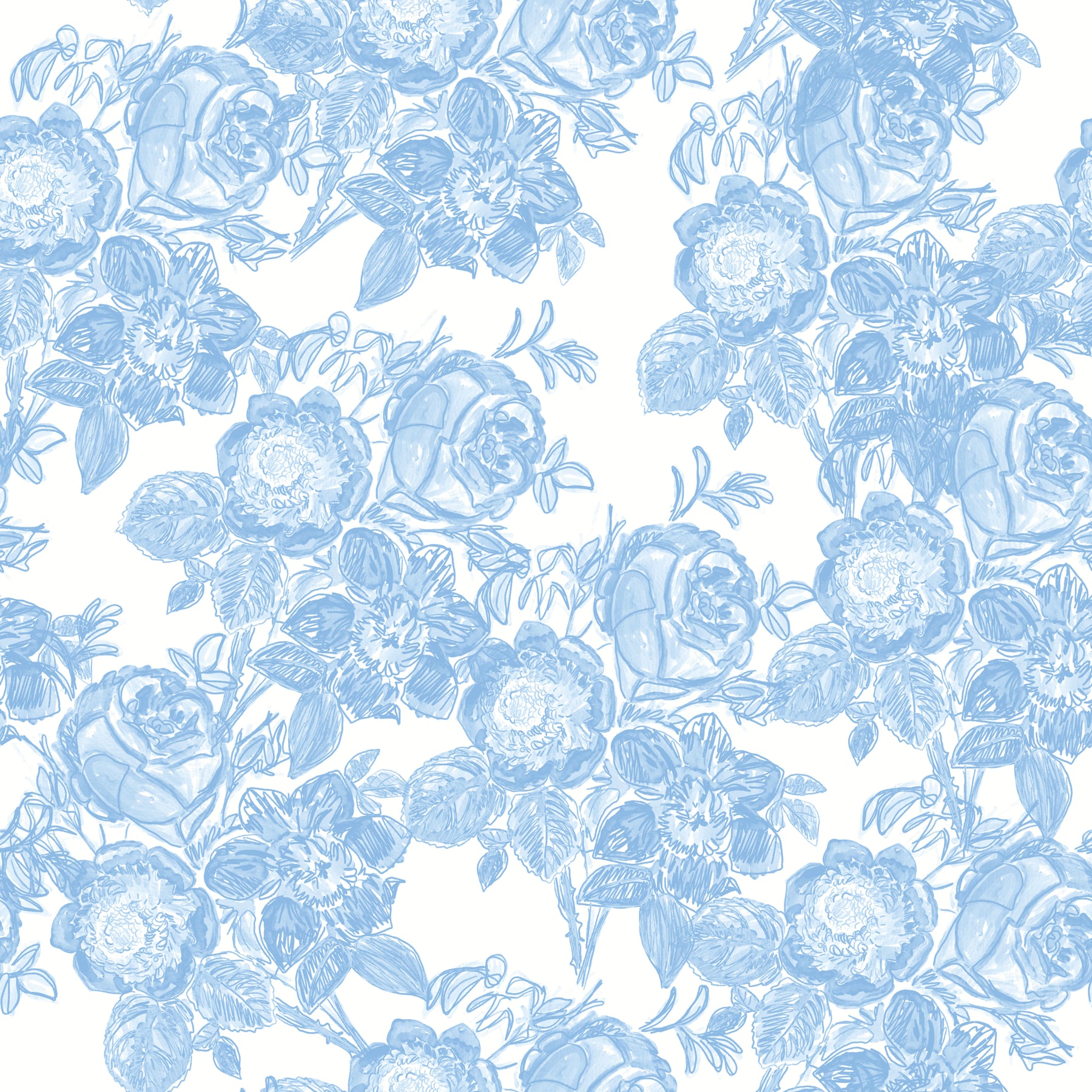 Scarlett Blue Wallpaper – 10m Roll | Straight Match – SUPPLY Showroom