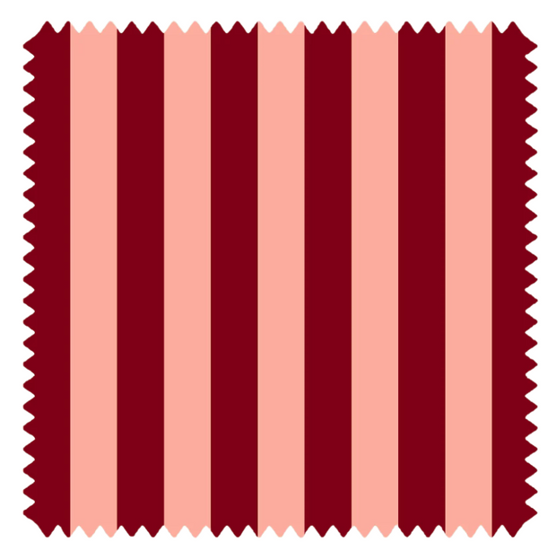 Cherry & Sherbert - Skinny Stripe Fabric - Linen Cotton Blend | Supply Showroom