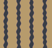 Scroll Stripe Tea Fabric – 100% Linen, 144cm Width
