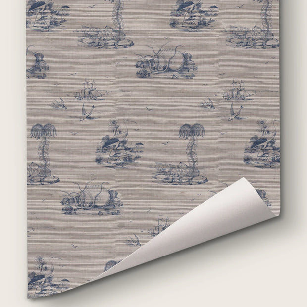Deep Dive Grasscloth - Wallpaper - Sea Tales Natural Texture | Supply Showroom