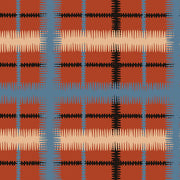 Paprika - Squiggle Tartan Grand - Linen Cotton Fabric - Premium Quality | Supply Showroom