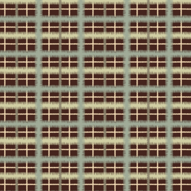 Pistachio - Squiggle Tartan - Linen Cotton Fabric - Premium Quality | Supply Showroom