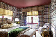 Royal - Squiggle Tartan Grand - Linen Cotton Fabric - Premium Quality | Supply Showroom
