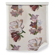 Muted Steel Magnolia Wallpaper – Oversized Floral Yard Wallpaper