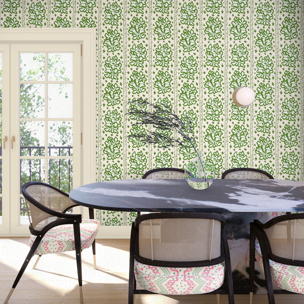 Grass Tussie Mussie Wallpaper – Double Roll | Floral Half Drop