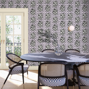 Lavender & Black Tussie Mussie Wallpaper – Double Roll | Floral Design