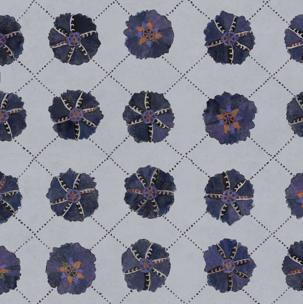 Book of Maps - Suzani Fabric - Linen Cotton Blend | Supply Showroom