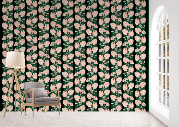 Trellis Wallpaper in Jasper & Ink Black | Clay Coated Roll