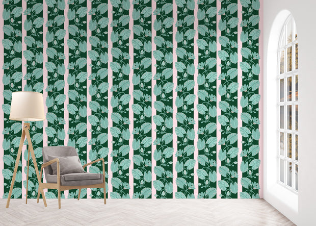 Trellis Wallpaper in Jasper & Pink Tint | Clay Coated Roll