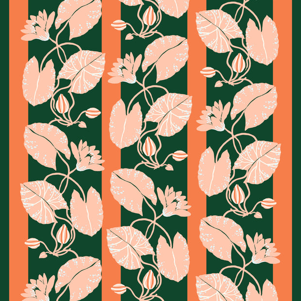 Trellis Wallpaper in Jasper & Coral | Clay Coated Roll