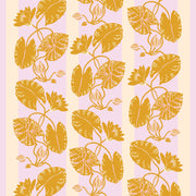 Trellis Wallpaper in Shell Pink & Ochre | Clay Coated Roll