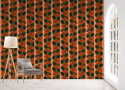 Sarah Gordon Lotus Vine in Vermillion & Deep Green - WP