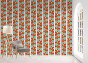 Sarah Gordon Lotus Vine in Vermillion & Jade - WP