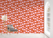 Sarah Gordon Lotus Vine in Vermillion & Pink - WP