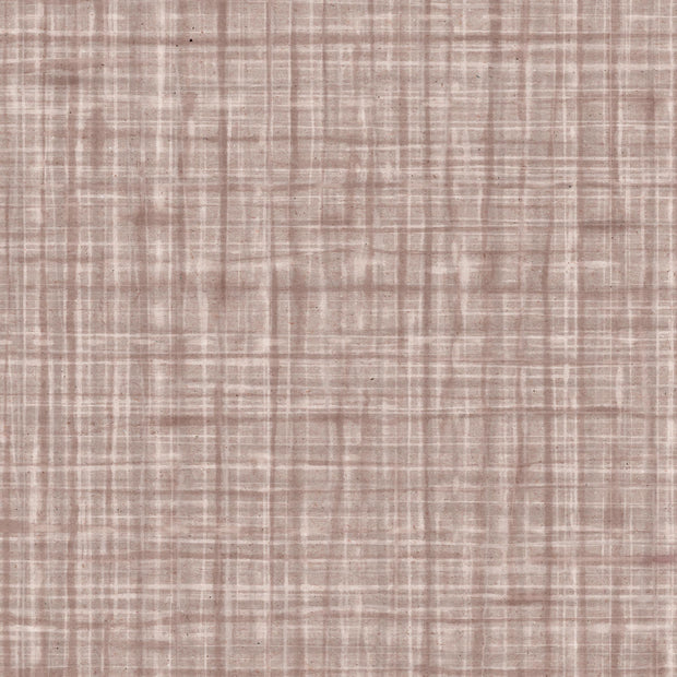 Close-up of a wallpaper with a tweed pattern in beige, brown, and white colors. Thistle Wallpaper – Tweed Collection | Designer Wallcovering