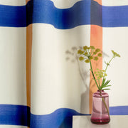 Terra Cotta and Yves Blue on White - F