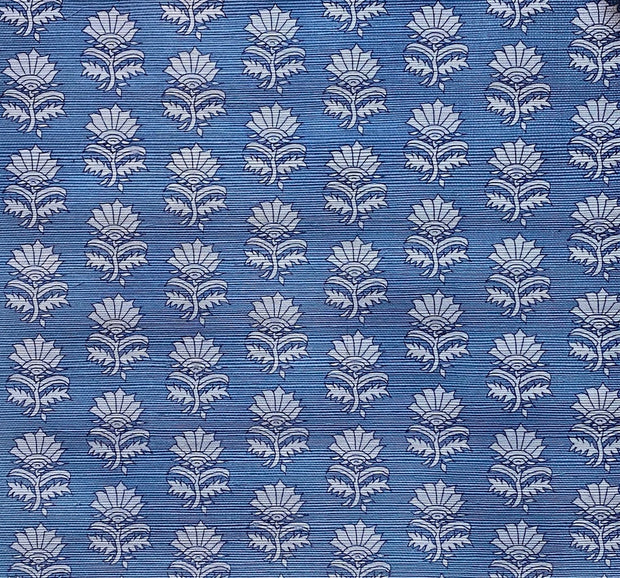 Denim Wallpaper – Thistle | Sisal Grasscloth, 33" Wide, By Yard
