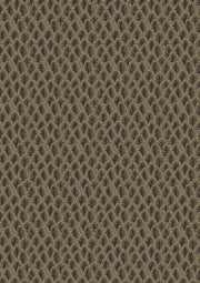 A close-up view of a fabric featuring a microprint of trees in various shades of green and brown.