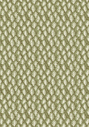 A fabric featuring a microprint pattern of pistachio trees in beige and green hues.