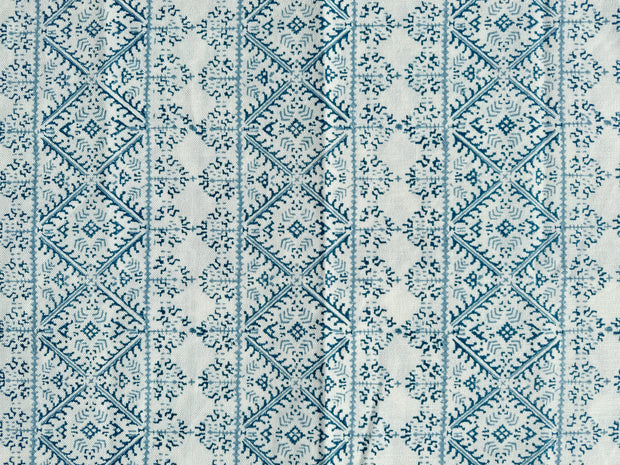 Indigo Fabric - Trellis | Linen-Cotton Blend | Supply Showroom