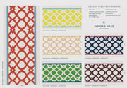 Trellis Wallpaper Border All Colorways | Coated Parchment 10m Rolls