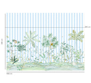 Blue Stripes - Wallpaper - Ubatuba Panoramic Mural | Supply Showroom