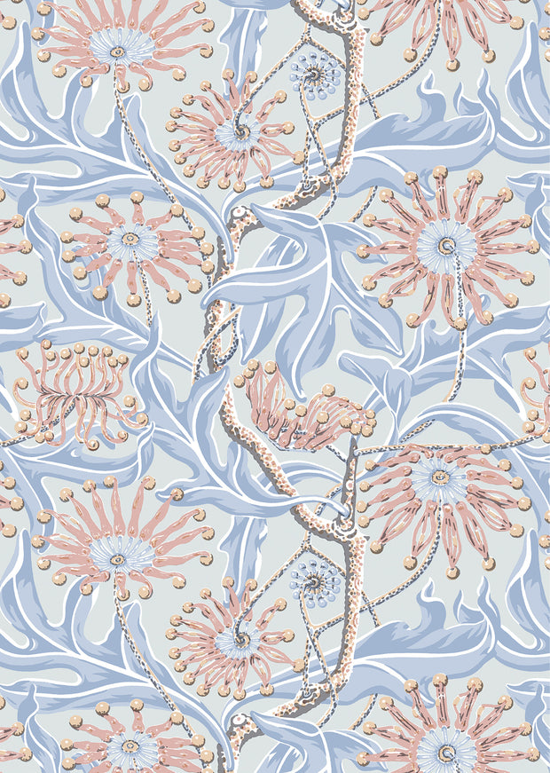 Pink - WP | Firewheel Wallpaper by Yard, 28" Trimmed, 5-Yard Minimum