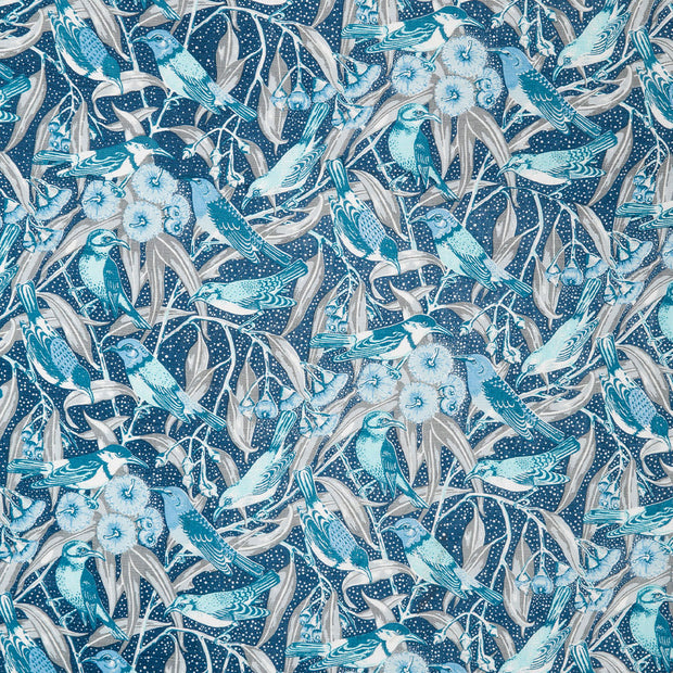 Blue Flowering Gum Fabric – 100% Linen, 58" Width, 6 Yd Min