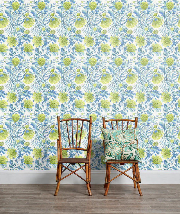 Matchstick Banksia Wallpaper – Green | Nature Inspired Wall Covering