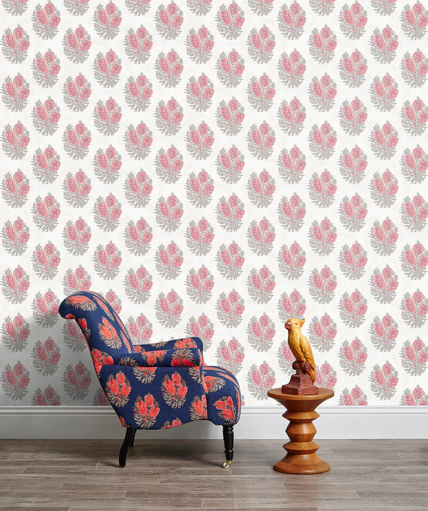 Cherry Cameo Wallpaper | Luxury Patterned Wall Decor