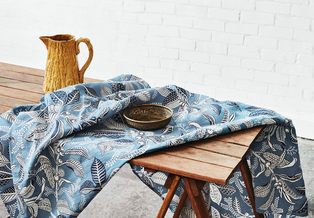 Blue Fig Fabric – 100% Linen, 58" Width, 6 Yard Minimum