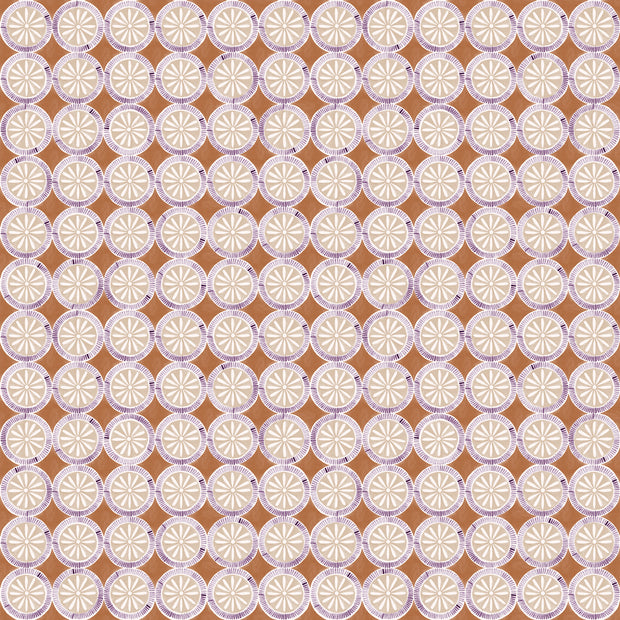 Rust & Lilac - Medallion Fabric | Light Weight Oyster Linen | Supply Showroom