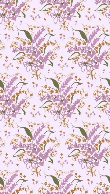 Lilac & Rust Valencia Wallpaper – Non Woven Pattern Roll – SUPPLY Showroom