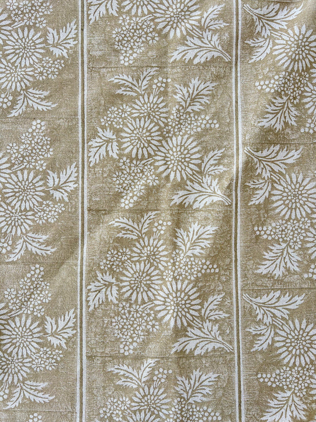 Olive on Natural Vintage Bouquet Fabric | Supply Showroom