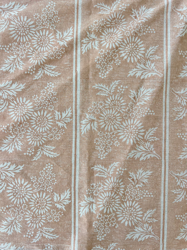 Terracotta on Natural Vintage Bouquet Fabric | Supply Showroom