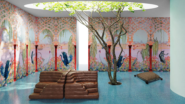 Cheyne Color Walk Wallpaper Cheyne One Colorway – Vellum Mural Panels | Supply ...