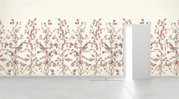 Cream - WP | Guinevere Chinoiserie Wallpaper on Vellum Panels