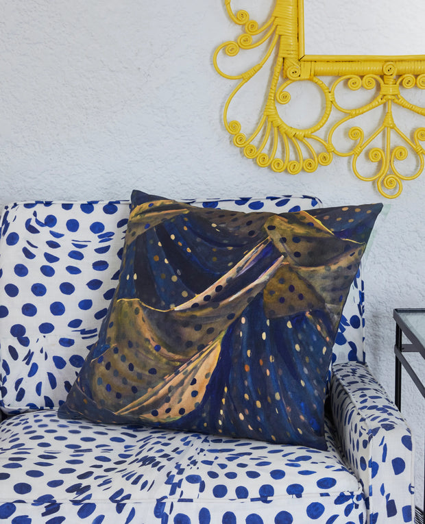 Blue and Gold Linen - F