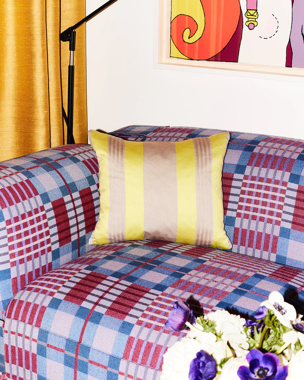Sky Tartan Wool Fabric – 100% Wool, 52.5" Width, 14" Vertical Repeat