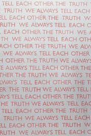 Red Wallpaper – We Always Tell Each Other the Truth | Metallic Panel