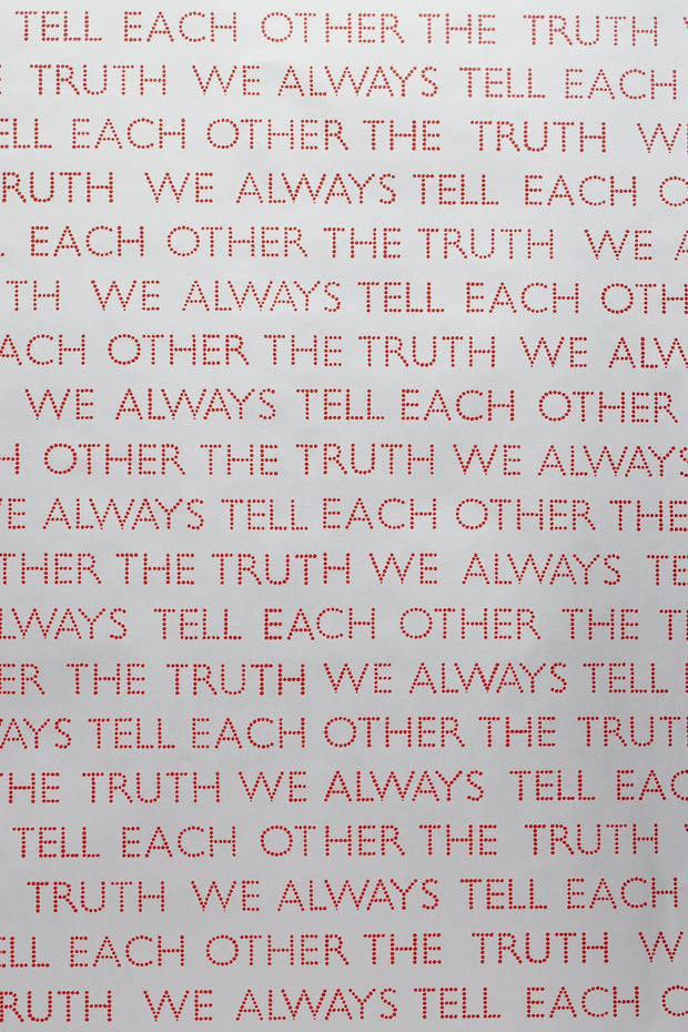 Red Wallpaper – We Always Tell Each Other the Truth | Metallic Panel