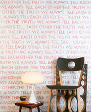 Red Wallpaper – We Always Tell Each Other the Truth | Metallic Panel