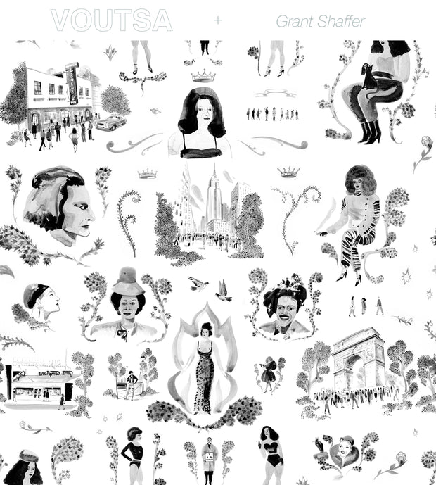Black Wallpaper – Trans Power Toile, 54" Wide, Clay Coated Roll