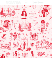 Pink Wallpaper – Trans Power Toile, 54" Wide, Clay Coated Roll

