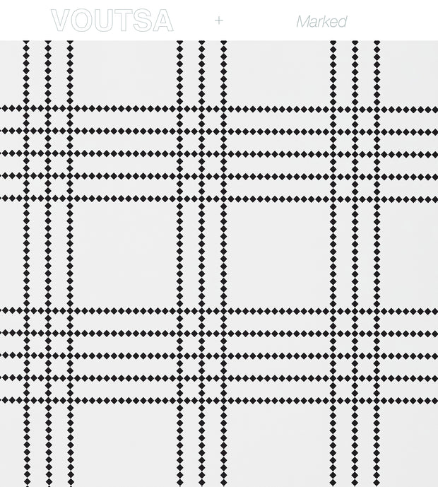 Black Gridlock Wallpaper – Voutsa x Marked | Screen Printed Clay Coat
