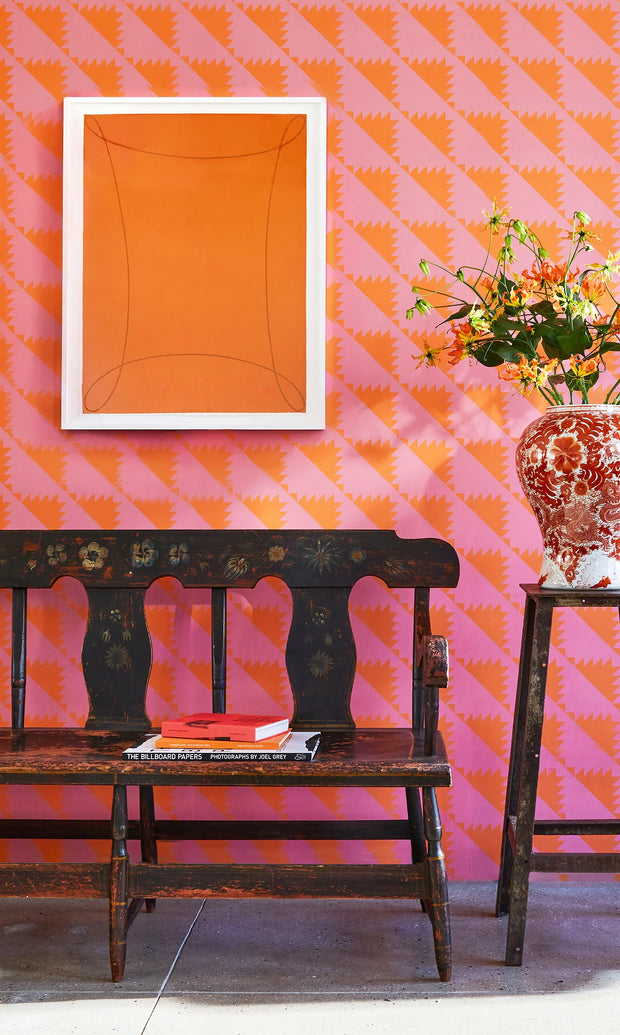 Pink and Orange Wallpaper – Sawtooth Collection | Voutsa x Marked